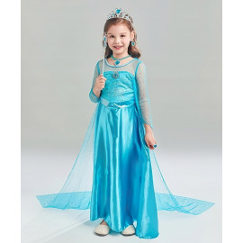 Detský kostým ELSA premium s vlečkou a doplnkami 122-128 L Detský kostým ELSA premium s vlečkou a doplnkami 122-128 L