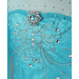 Detský kostým ELSA premium s vlečkou a doplnkami 134-146 XL