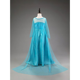 Detský kostým ELSA premium s vlečkou a doplnkami 134-146 XL