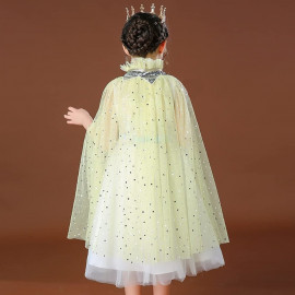 Súprava Žltá pelerína so šperkami a rukavicami 10ks