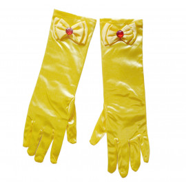 Súprava Žltá pelerína so šperkami a rukavicami 10ks