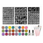 Sada tetovania Glitter 24ks