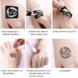 Sada tetovania Glitter 24ks