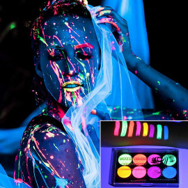 Detská sada farieb na tvár a telo neonová 8ks