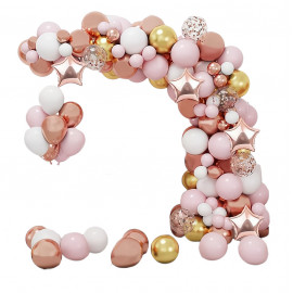 Veľká sada balónikov na girlande ružovo-zlatá 117 ks Veľká sada balónikov na girlande ružovo-zlatá 117 ks