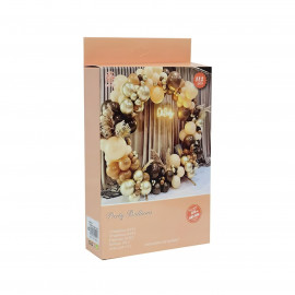 Veľká sada balónikov na girlande béžovo-hnedá 112 ks