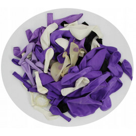 Veľká sada balónikov na girlande fialovo-čierno-biela 120 ks Veľká sada balónikov na girlande fialovo-čierno-biela 120 ks