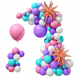 Veľká sada balónikov na girlande Beauty Pink 70ks