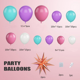 Veľká sada balónikov na girlande Beauty Pink 70ks