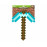 Diamantový krompáč Minecraft 45 cm penový