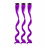 Vlnitý príčesok fialový so sponkou 35cm Purple curly extension 3ks