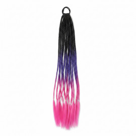 Copíky s gumičkou Crazy braids Pink 60cm