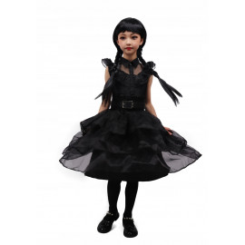 Detský kostým Wednesday s parochňou 122-134 L