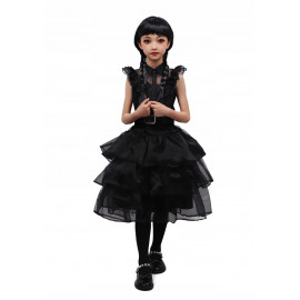 Detský kostým Wednesday s parochňou 110-122 M