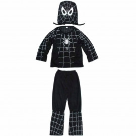 Detský kostým Spiderman čierny 122-134 L