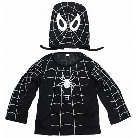 Detský kostým Spiderman čierny 122-134 L