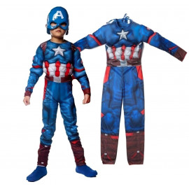 Detský kostým Svalnatý Kapitán Amerika 122-134 L