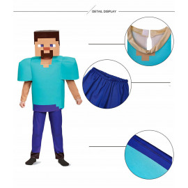 Detský kostým Minecraft Steve 104-116 S