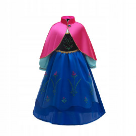 Detský kostým ANNA Frozen s parochňou 122-128 L