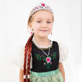 Detský kostým ANNA Frozen s doplnkami 110-116 M