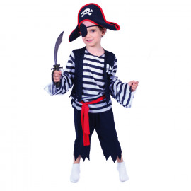 Detský kostým Pirát s mečom a maskou 110-116 S  Detský kostým Pirát s mečom a maskou 110-116 S