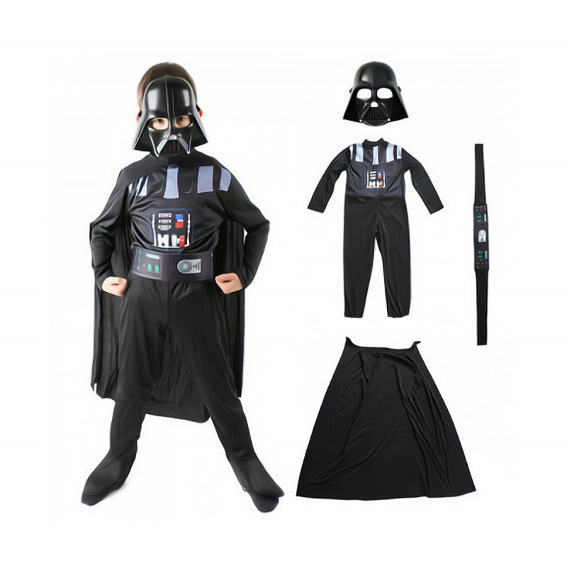 Detský kostým Star wars Darth Vader s doplnkami 122-134 L