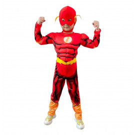 Detský kostým Svalnatý Flash s maskou 110-122 M