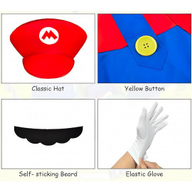 Detský kostým Super Mario Mario 110-122 M Detský kostým Super Mario Mario 110-122 M