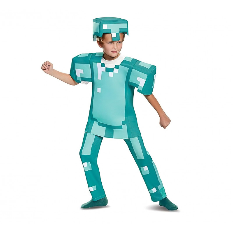 Detský kostým Minecraft Steve diamantový 116-122 M