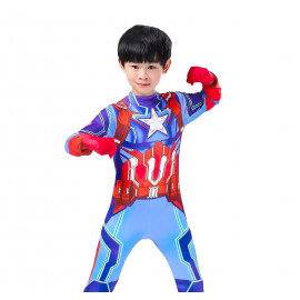 Detský kostým Superhrdina Kapitán Amerika s maskou 110-122 M