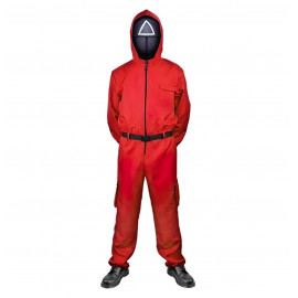 Kostým Squid game - Hra na kalmáre Strážca s maskou a rukavicami M Kostým Squid game - Hra na kalmáre Strážca s maskou a rukavicami M