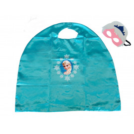Detský karnevalový prevlek Frozen Elsa s vločkami 2v1
