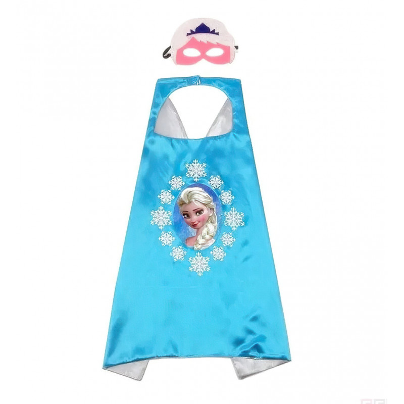 Detský karnevalový prevlek Frozen Elsa s vločkami 2v1