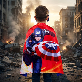 Detský karnevalový prevlek Superhrdina Kapitán Amerika 2v1
