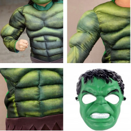 Detský kostým Svalnatý Hulk s maskou 110-122 M
