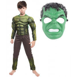 Detský kostým Svalnatý Hulk s maskou 110-122 M