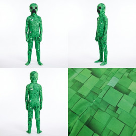 Detský kostým Minecraft Creeper Premium s maskou 122-134 L
