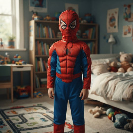 Detský kostým Spiderman so svalmi 110-122 M