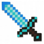 Diamantový meč Minecraft 45 cm penový Diamantový meč Minecraft 45 cm penový