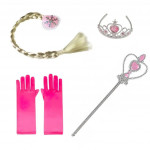 Sada doplnkov pre princeznú s vrkôčikom a rukavicami