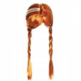 Anna Frozen zlatohnedá parochňa s vrkôčiky 60cm