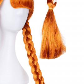 Anna Frozen zlatohnedá parochňa s vrkôčiky 60cm