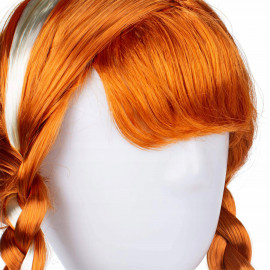 Anna Frozen zlatohnedá parochňa s vrkôčiky 60cm