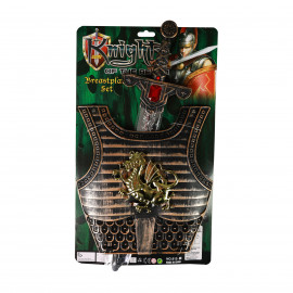 Rytierska sada so štítom a mečom so zvukom