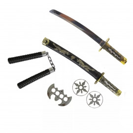 Ninja sada 4v1 s katanou Ninja sada 4v1 s katanou