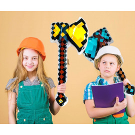 Diamantová sekera Minecraft 70 cm nafukovacia