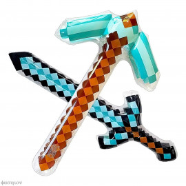 Diamantový nafukovací meč Minecraft 60 cm
