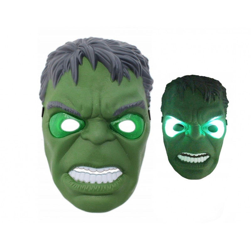 Hulk svietiaca maska ​​zelená