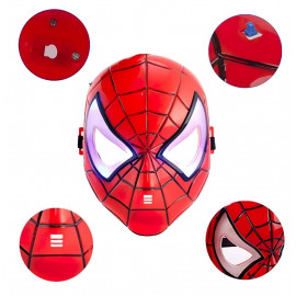 Spiderman svietiaca maska ​​červená