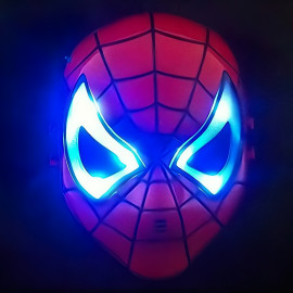 Spiderman svietiaca maska ​​červená
